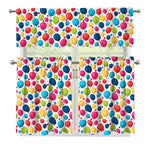 Cartoon Balloon Pattern Print 3 Piece Kitchen Curtains