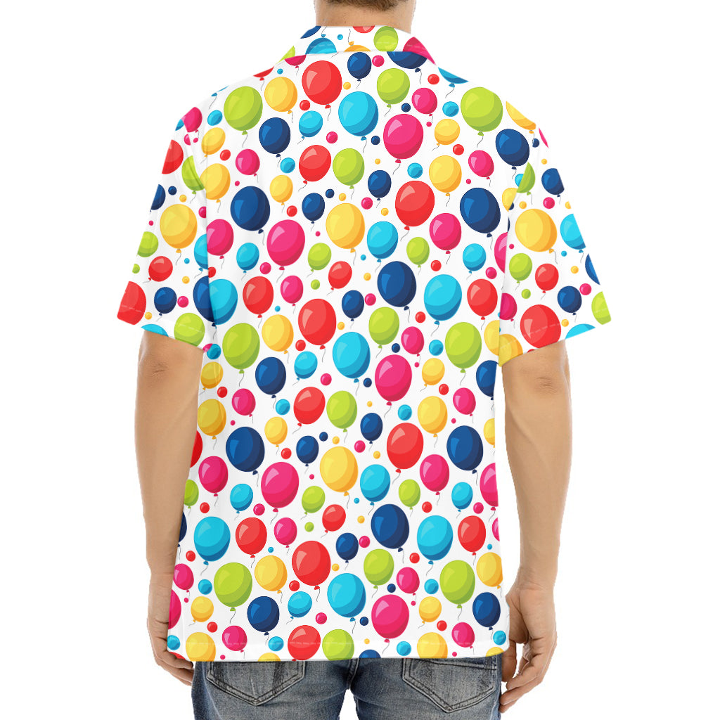 Cartoon Balloon Pattern Print Aloha Shirt