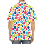 Cartoon Balloon Pattern Print Aloha Shirt