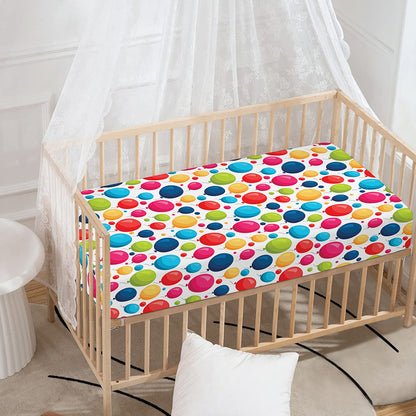 Cartoon Balloon Pattern Print Baby Crib Sheet