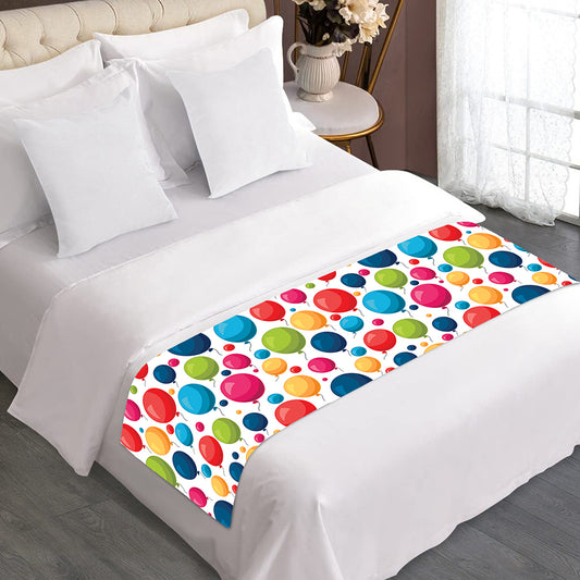 Cartoon Balloon Pattern Print Bed Runner