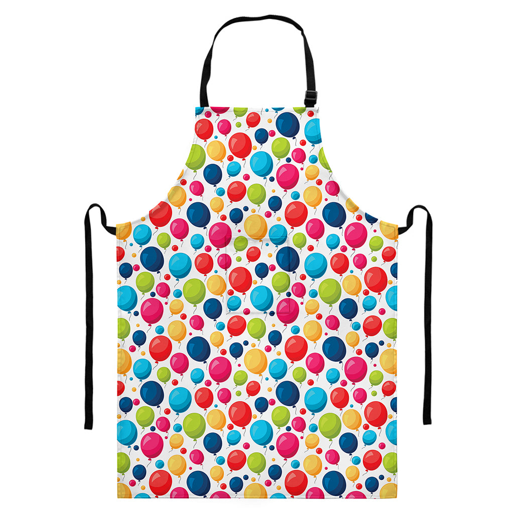 Cartoon Balloon Pattern Print Bib Apron With Pocket