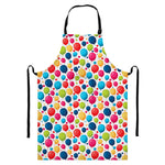 Cartoon Balloon Pattern Print Bib Apron With Pocket