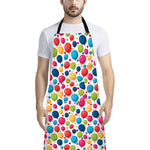 Cartoon Balloon Pattern Print Bib Apron With Pocket