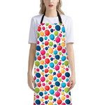 Cartoon Balloon Pattern Print Bib Apron With Pocket