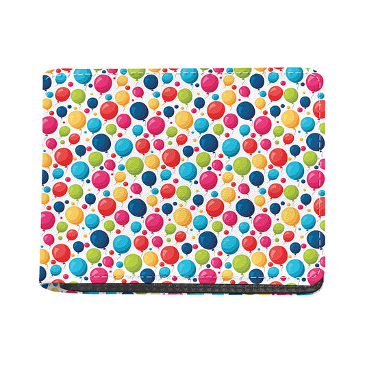 Cartoon Balloon Pattern Print Bifold Wallet