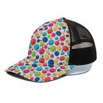 Cartoon Balloon Pattern Print Black Mesh Trucker Cap