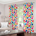 Cartoon Balloon Pattern Print Dimout Grommet Curtains