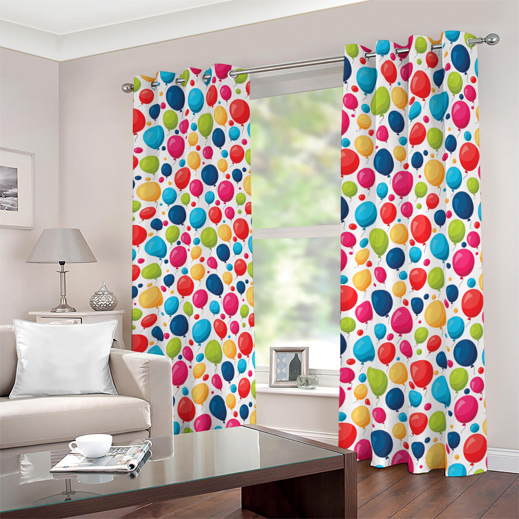 Cartoon Balloon Pattern Print Blackout Grommet Curtains