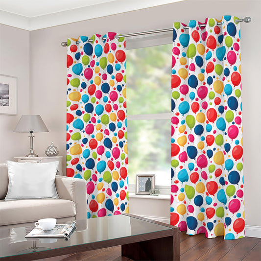 Cartoon Balloon Pattern Print Blackout Grommet Curtains