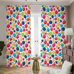 Cartoon Balloon Pattern Print Blackout Pencil Pleat Curtains