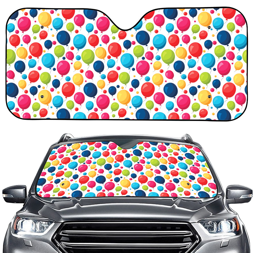 Cartoon Balloon Pattern Print Car Windshield Sun Shade