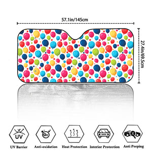 Cartoon Balloon Pattern Print Car Windshield Sun Shade