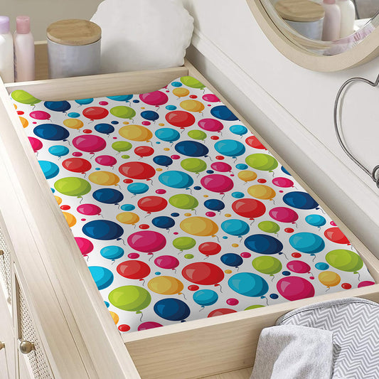 Cartoon Balloon Pattern Print Changing Pad Cover