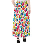 Cartoon Balloon Pattern Print Chiffon Maxi Skirt