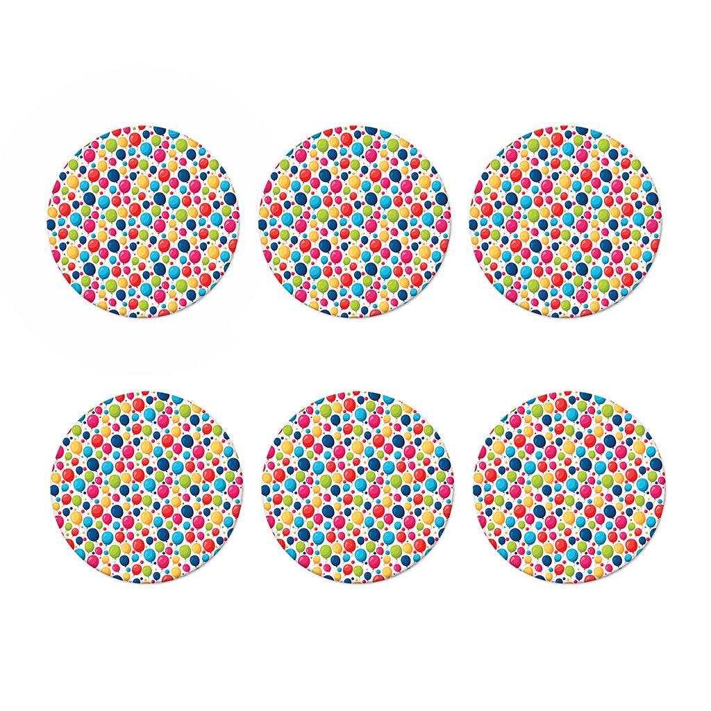 Cartoon Balloon Pattern Print Coaster Set