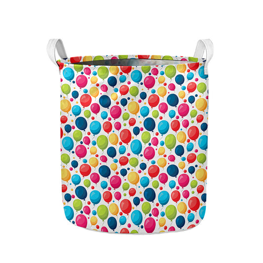 Cartoon Balloon Pattern Print Collapsible Laundry Basket