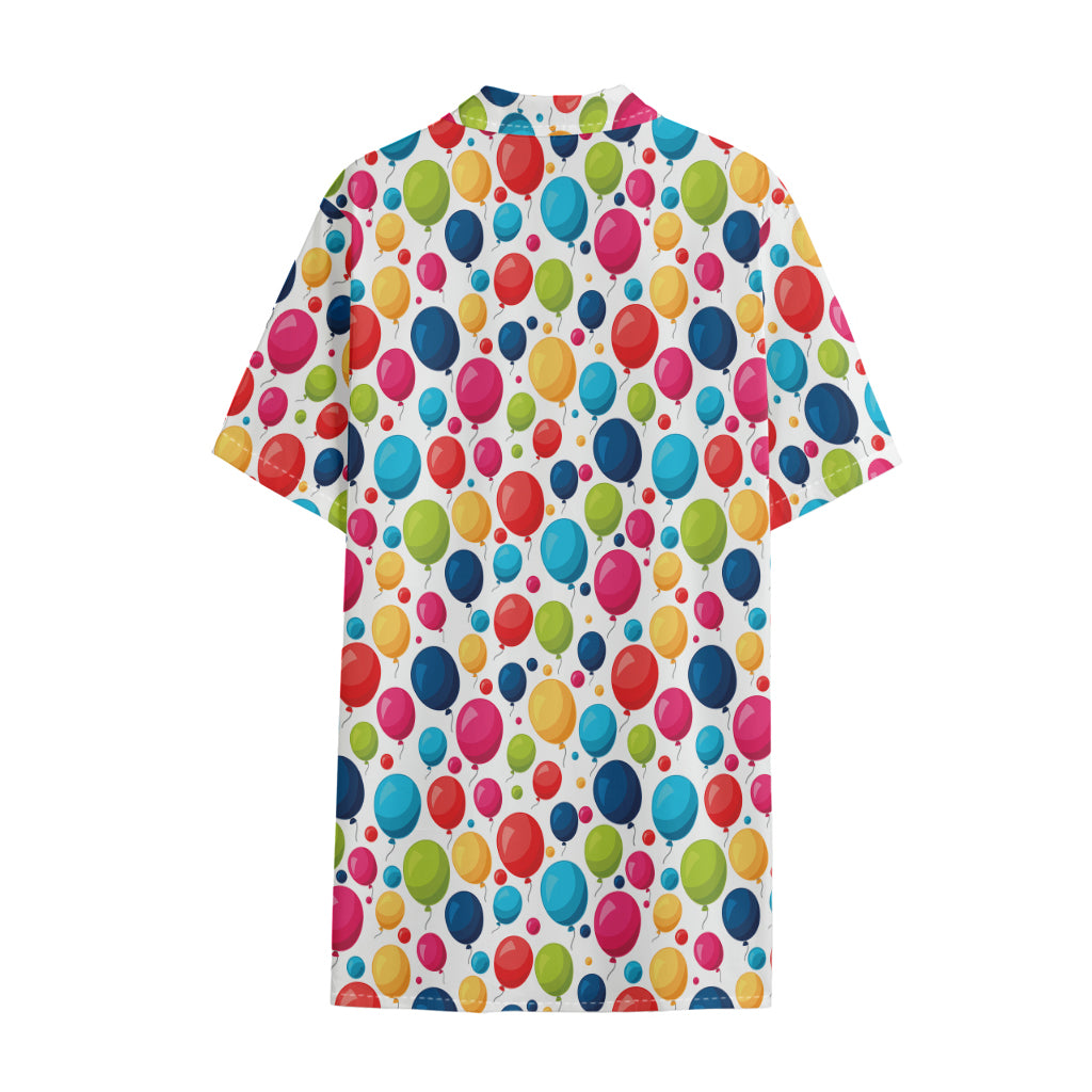 Cartoon Balloon Pattern Print Cotton Hawaiian Shirt