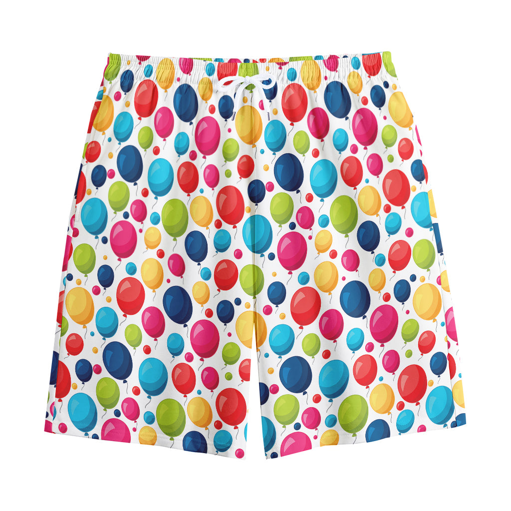 Cartoon Balloon Pattern Print Cotton Shorts