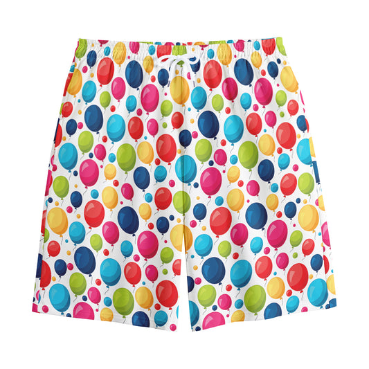 Cartoon Balloon Pattern Print Cotton Shorts