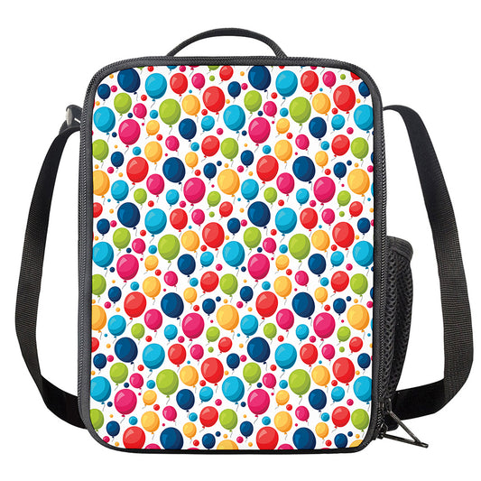 Cartoon Balloon Pattern Print Crossbody Lunch Bag
