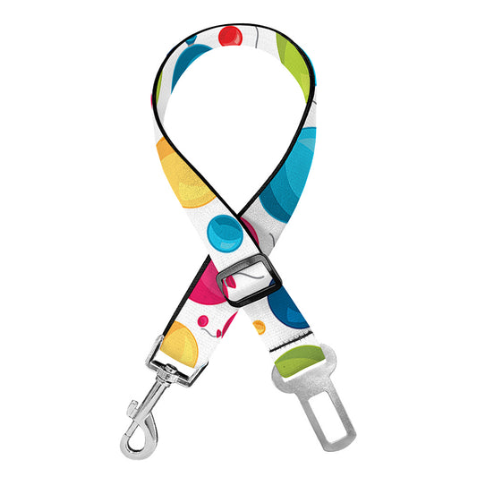 Cartoon Balloon Pattern Print Dog Seat Belt