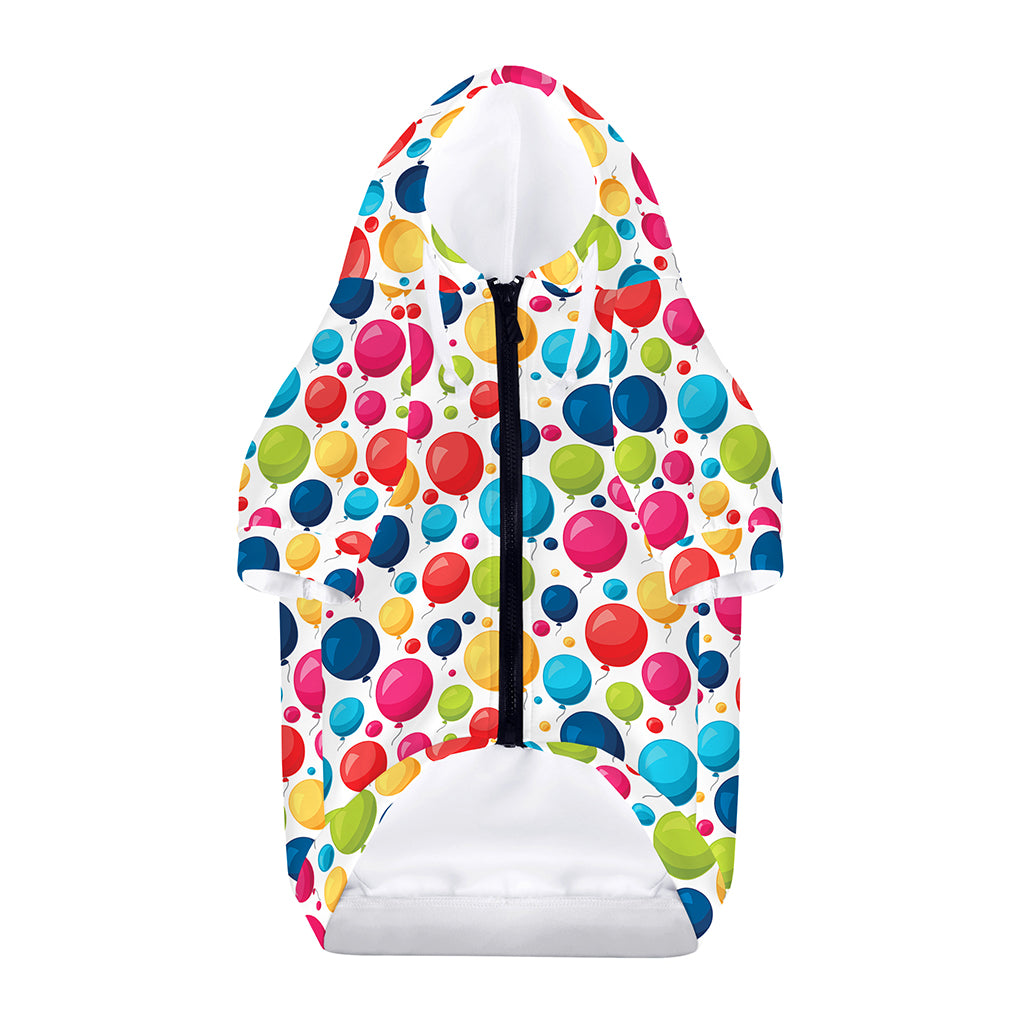 Cartoon Balloon Pattern Print Dog Zip Up Hoodie