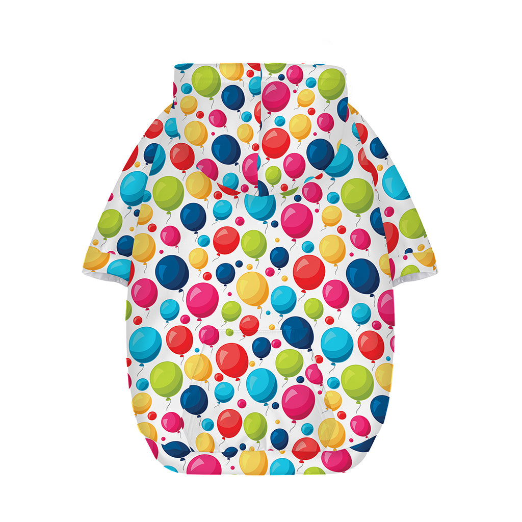 Cartoon Balloon Pattern Print Dog Zip Up Hoodie