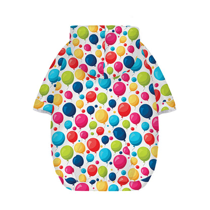 Cartoon Balloon Pattern Print Dog Zip Up Hoodie