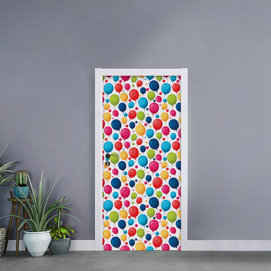 Cartoon Balloon Pattern Print Door Sticker