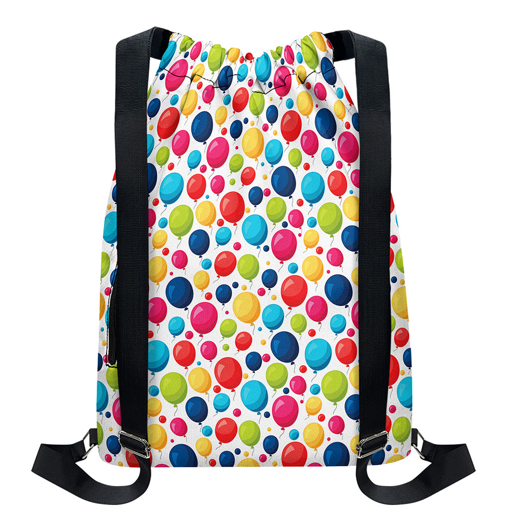 Cartoon Balloon Pattern Print Drawstring Backpack