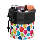 Cartoon Balloon Pattern Print Drawstring Makeup Bag