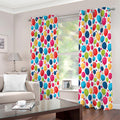 Cartoon Balloon Pattern Print Extra Wide Grommet Curtains