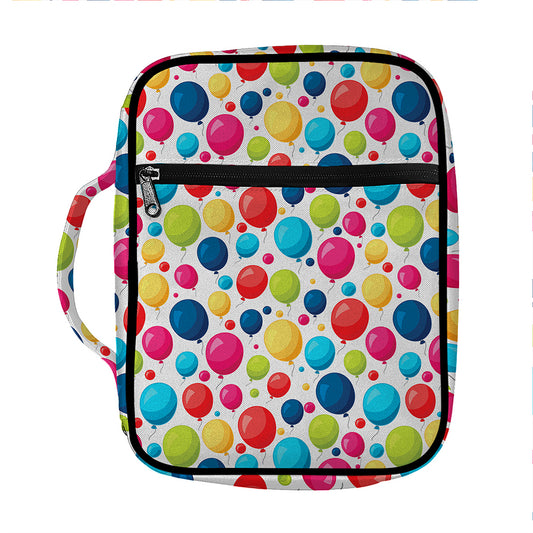 Cartoon Balloon Pattern Print Front Pocket Bible Bag