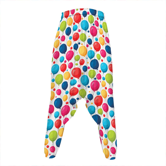 Cartoon Balloon Pattern Print Hammer Pants