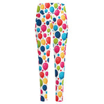 Cartoon Balloon Pattern Print High-Waisted Pocket Leggings