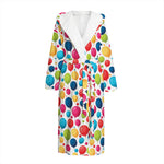 Cartoon Balloon Pattern Print Hooded Bathrobe