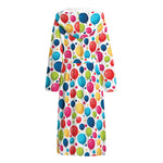 Cartoon Balloon Pattern Print Hooded Bathrobe