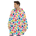 Cartoon Balloon Pattern Print Hoodie Blanket