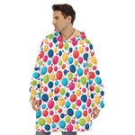 Cartoon Balloon Pattern Print Hoodie Blanket