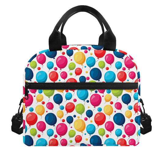 Cartoon Balloon Pattern Print Insulated Lunch Bag