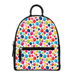 Cartoon Balloon Pattern Print Leather Backpack