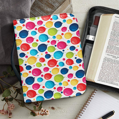 Cartoon Balloon Pattern Print Leather Bible Cover