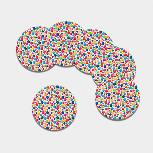 Cartoon Balloon Pattern Print Leather Coaster Set