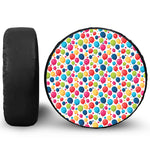 Cartoon Balloon Pattern Print Leather Spare Tire Cover