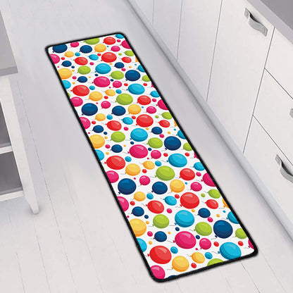 Cartoon Balloon Pattern Print Long Kitchen Mat
