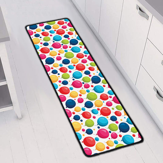 Cartoon Balloon Pattern Print Long Kitchen Mat
