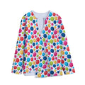 Cartoon Balloon Pattern Print Long Sleeve Short Coat