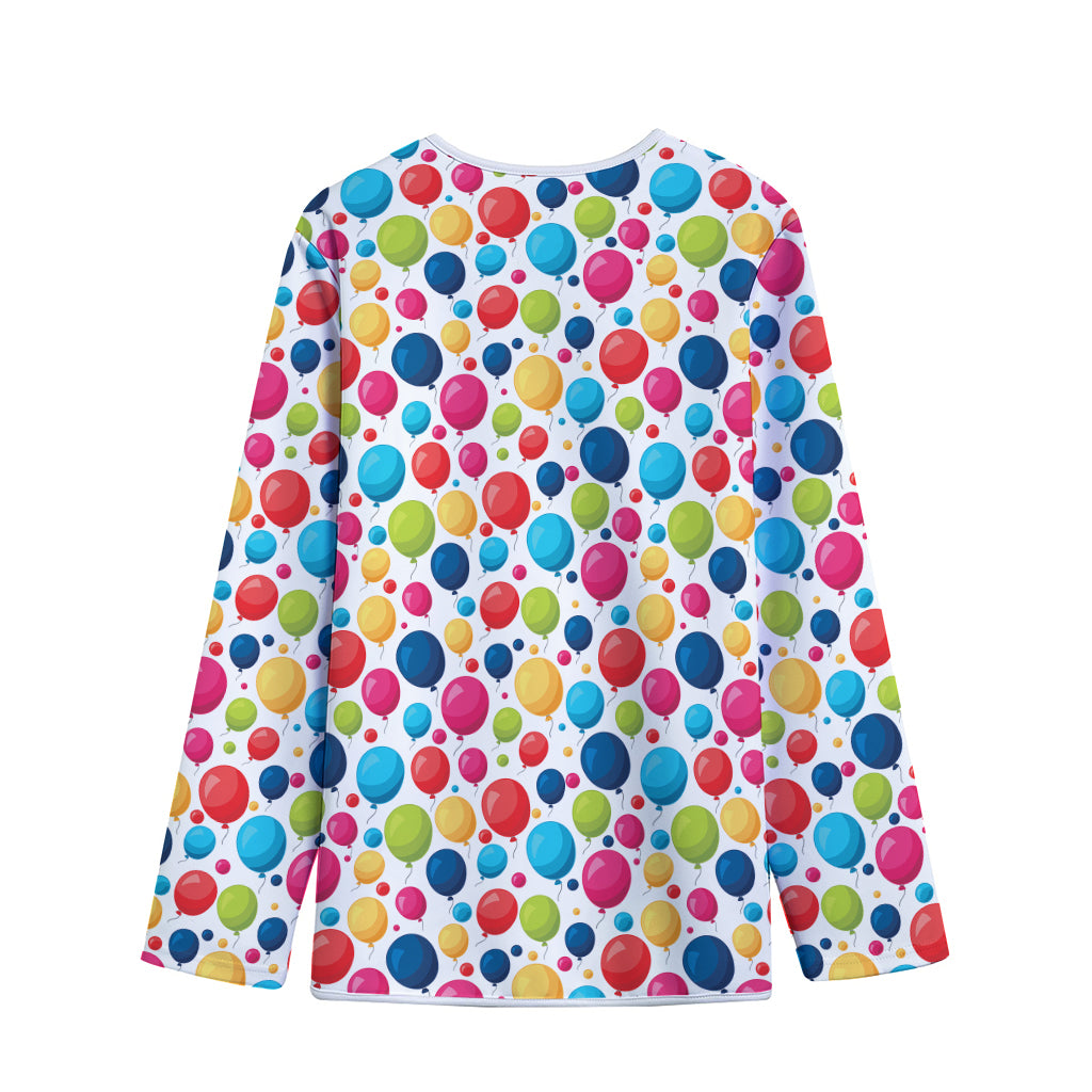 Cartoon Balloon Pattern Print Long Sleeve Short Coat