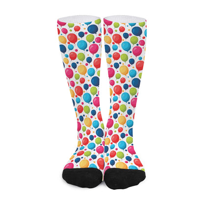 Cartoon Balloon Pattern Print Long Socks